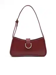 Burgundy women's handbag - Women's