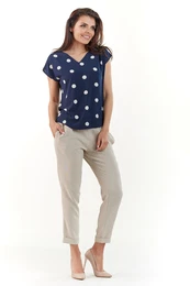 Woman's Blouse A215 Navy Blue