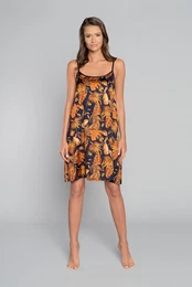 Women's Monstera shirt with narrow straps - print