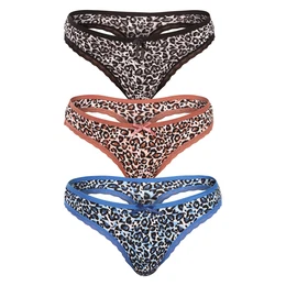 3PACK women's thongs multicolor