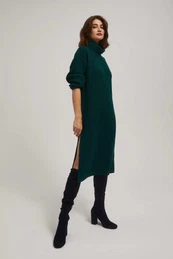Marisse Emerald Turtleneck Sweater Dress