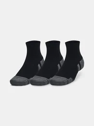 UA Performance Cotton 3p Qtr-BLK socks - unisex