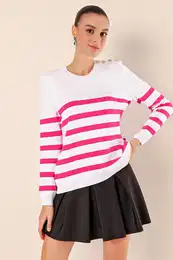 Gumb 15820 Podroben rtasti pulover - C. Fuchsia