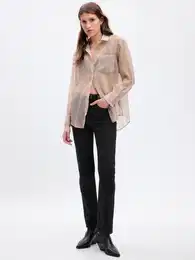 Sheer Oversize Shirt - Women's