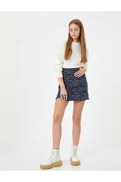 Osnovni pletilni pulover Okrogel vrat Dolg rokav