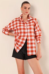 3900 Oversize Long Basic Shirt - Tan