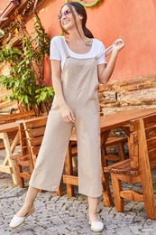 Women's Light Beige Gardener Jumpsuit ARM-20K001117