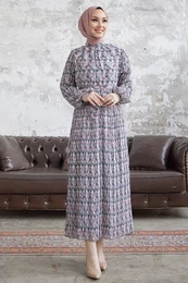 Plisovan ifonov aty Miori Polka Dot - ed