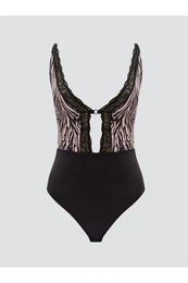 V-Neck Lace Bodysuit