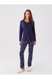 New Year Themed Women's Pajama Bottom with Elastic Waist