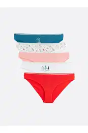 5-Pack Christmas Themed Printed Bikini Briefs