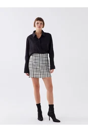 Women's Standard Fit Patterned Tweed Skirt