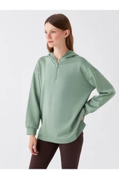 Plain Long Sleeve Oversize Women's Hoodie