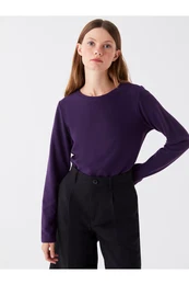 Crew Neck Plain Long Sleeve Women's Tunic