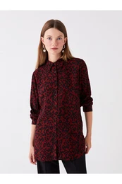 Patterned Long Sleeve Women's Shirt