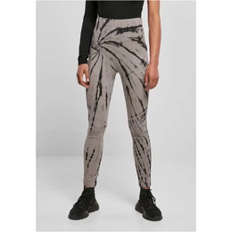 Women's leggings with a cotton tie with a high waist black/asphalt