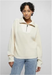 Women's oversized troyer knit - sand