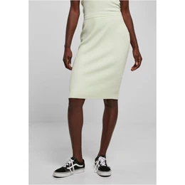 Women's ribbed midi skirt light mint