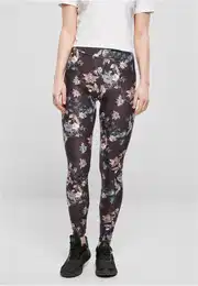 Women's Soft Black Leggings AOP