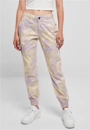 Dmsk kalhoty Camo Cargo s vysokm pasem lilaccamo