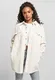 Women's long corduroy overshirt whitesand
