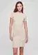 Women's dress with ribbing beige