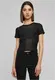 Women's short fishnet T-shirt black