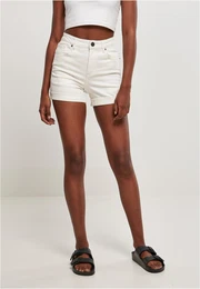 Women's Organic Stretch Denim 5-Pocket Shorts Off-White Raw