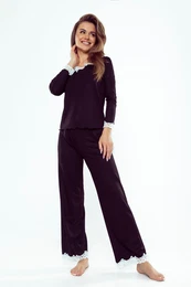 Pyjamas First Lady Arleta length/r S-XL black-ecru 099