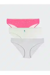 Patterned Bikini Panties 3-Pack