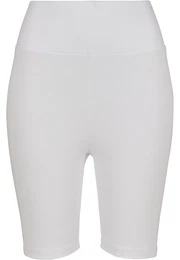 Women's high-waisted cycling shorts white