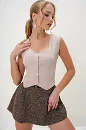 Trend Alaat Stili enski be ljubki ovratnik z gumbi