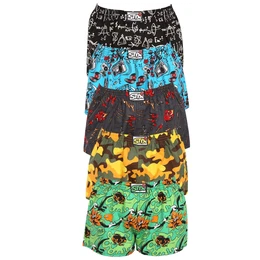 5PACK dmsk trenky art klasick guma vcebarevn