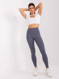 Graphite basic sports leggings made of cotton