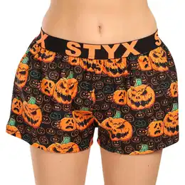 Women's Boxer Shorts Art Sports Rubber Halloween Pumpkin
