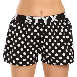 Women's shorts art sports rubber polka dots