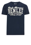 Benlee Rocky Marciano T-Shirt Retro Logo Lonsdale Herren T-Shirt normale Passform Dunkelblau/Blau/Hellblau/Braun