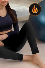 Winter Essential/Ski Collection Black Fleece/Plush Warm Full Length Leggings