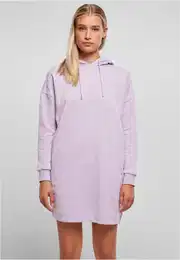 Women's Organic Oversized Terry Lilac Hooded Terry Dress