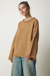 Happiness stanbul Dmsk suenkov oversize zkladn pleten svetr