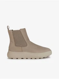 Beige Women's Leather Ankle Boots Spherica - Women
