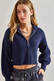 enske pletenine z zadrgo Cardigan