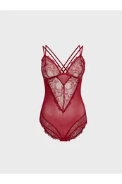 V-Neck Lace Bodysuit