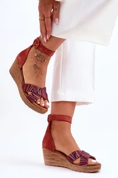Suede Wedge Sandals