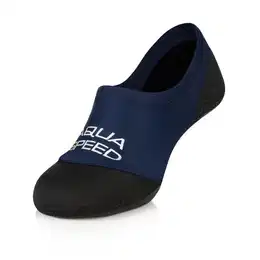 Unisex's Swimming Socks Neo Navy Blue/Black Pattern 10