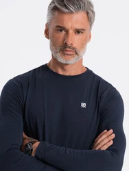OMBRE Longsleeve Dunkelblau/Grau/Hellblau/Rot