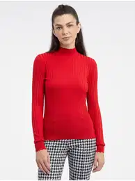 Red Women's Ribbed Sweater - Women