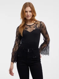 Black Women's Lace Bodysuit - Women's