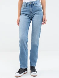 Woman's Straight Trousers Denim 190077 -113