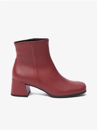 Burgundy women's leather ankle boots Hgl Lou - Women's